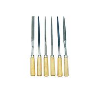 RAYHER 6-piece File and Rasp Set with Wooden Grips, 17 cm