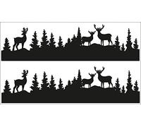 Rayher 60963000 Decorat.peel-off motif Tranquil Forest, black