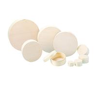 Rayher Round wood chip box, natural, 1 pc., FSC mix Credit, ø 20 cm, 5.5 cm high, Camembert box, to personalise, gift, storage, office, 62400000