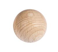 Rayher 6253800 raw wood balls, self-service bag, pack of 2, 45 mm, undrilled