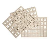 Rayher 62860505 Wood.Letters for Letterboard, FSC100%, 3x2.4cm, Set of 120pcs, Natural