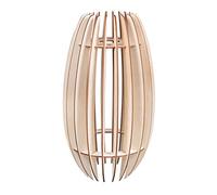 Rayher 62901505 Lampshade Construction Kit with Interlocking Parts, Scandi Design Wood Building Set, 22 Slot-Together Pieces, Natural, 20x20x35cm