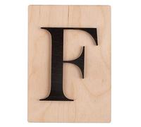 Rayher 63097576 Large Wooden Letter Tile for DIY Wall Art, Letter F for Names, Words, Crafts and Wall Decoration, 10.5 x 14.8 cm
