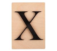 Rayher 63115576 Large Wooden Letter Tile for DIY Wall Art, Letter X for Names, Words, Crafts and Wall Decoration, 10.5 x 14.8 cm