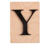 Rayher 63116576 Large Wooden Letter Tile for DIY Wall Art, Letter Y for Names, Words, Crafts and Wall Decoration, 10.5 x 14.8 cm