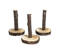Rayher 65368505 Decorative Wooden Stand, Natural, 4.5-5.5 cm Diameter, 8 cm, Pack of 3, Normal
