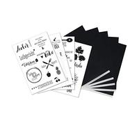 Rayher 67287000 Templates and Transfer Paper for Wood Burning, Card Making and Fabric Painting, Carbon Paper for Crafts, A4, Design Line Kitchen Love