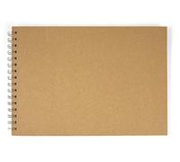 RAYHER 8160900 Spiral Bound Scrapbook with Hardcover, Blank Page Album, Notebook, 30 white Sheets, 21 x 30 cm