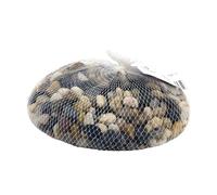 Rayher 8808104 Natural River Pebbles for Crafts, Home Décor and Aquarium, Gravel in Assorted Brown Shades, 1 kg
