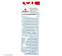 Rayher 8901200 Set of 24 Screw-In Hooks for Crafting and Decoration, Mini Plastic Eye Bolt for Polystyrene Shapes and Plastic Eggs