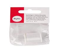 Rayher 89300100 Beading Thread for Seed Beads with a Diameter of 0.27 mm, Fine Nylon String for Jewellery Making, White, 50 m