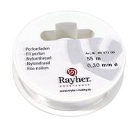 Rayher 8947200 nylon thread, 0.3 mm diameter, tear-resistant 4 kg, hanging load 700 g, roll