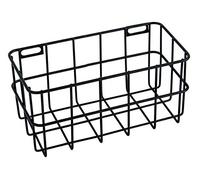 Rayher Black Mesh Basket for Pegboard Wall Organiser, Metal Wire Hanging Storage Basket, Wall-Mounted Hanging Basket, black, 16.5x8x8cm, 25187576