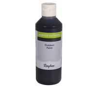 Rayher Black Outdoor Paint, Multi-Surface Outdoor Craft Paint, Weatherproof Acrylic Paint for Indoor and Outdoor Use, black, 250ml, 35071576
