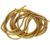 Rayher Bouillon Wire, Gold, 2.0 mm Diameter, Bag 2 m, Fine Wire for Crafts, Wrapping Wire, Jewellery Wire, 2400706