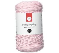 Rayher Braidy Recycling Yarn for Craft, Floristry and Decorations, 2 mm, approx. 250 m, rose, 42009270