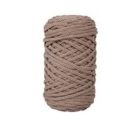 Rayher Braidy Recycling Yarn for Craft, Floristry and Decorations, 4 mm, approx. 60 m, taupe, 42010509