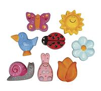RAYHER Casting Mould: Spring Ornaments, 8 Motives, 3-5cm, Size: 23.2x18.3cm, miscellaneous, Colourless, 2.95 x 2.2 x 0.16 cm