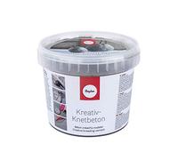 Rayher Creative Cement Paste for Concrete Crafts and Mixed Media, Paste for Crafts with Concrete Effect, 1.5kg, grey, 34445000