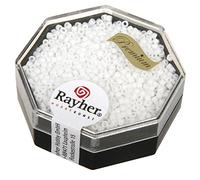 Rayher Delica Seed Beads, Snow White, Klein