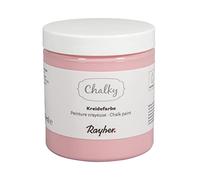 Rayher Dusky Pink Chalky Finish Paint for Vintage Style Crafts, Water-Based Chalk Paint for DIY Shabby Chic Furniture, Wall Paint with a Chalk Finish, 230ml, 35048268