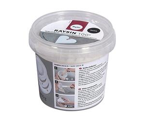 Rayher Fine Casting Powder Raysin 100 for Crafts, Plaster of Paris for Modelling, pure white, 400g, 34406102