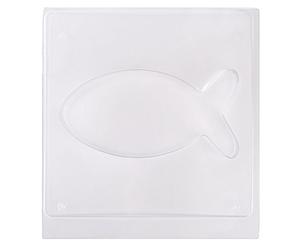 Rayher Fish Shape Casting Mould for Concrete Crafts, Ichthys Shapes for Casting with Plaster of Paris, clear plastic, reusable, 25x12.5cm, 36084000