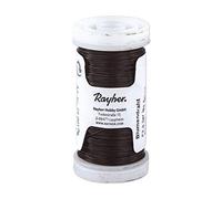 Rayher Floral Wire for Flower Arrangements and Floristry, Florists Wire for Crafts, Iron Craft Wire, brown, 100m, diameter 0.35mm, 2400105