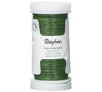 Rayher Floral Wire for Flower Arrangements and Floristry, Florists Wire for Crafts, Iron Craft Wire, dark green, 100m, Diameter 0.35mm, 2400113