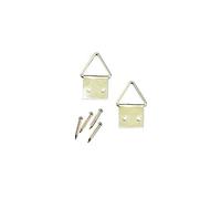 RAYHER Frame hanger-brass, tab-bag 10 pcs, 10 mm high, miscellaneous, 0.9 x 0.8 x 0.05 cm