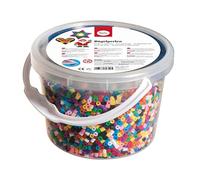 Rayher Fuse Beads Craft Kit with 6000 Iron Beads in Various Colours, Perler Beads Set with 4 Pegboards for Melty Beads, Bead Diameter 5mm, 16030000