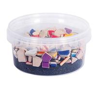 Rayher Glazed Ceramic Mosaic Tiles, Clay, Multicoloured, 500g