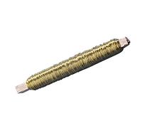 Rayher Gold-Coloured Floral Wire for Flower Arrangements and Floristry, Florists Wire for Seasonal Crafts, Iron Craft Wire, gold, 100g, Diameter 0.55mm, 2403506