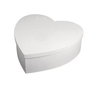 Rayher Heart-Shaped Papier Mache Box with Lid for Crafting and Decoupage, Heart Design Storage container, Mache Box to Decorate, Diameter 30cm, brown, 67293102