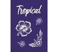 Rayher Hibiscus, DIN A5, 1 Stencil Plus 1 Squeegee in, Div. Materials, Blue