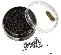 RAYHER HOBBY 14761576 Delica Rocailles 1.6 mm Diameter Metallic Matt, Dose 6g, Black