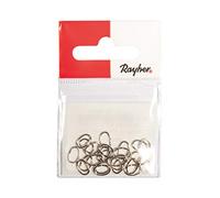 RAYHER HOBBY 2233421 Ringel, oval, 0.8 mm Dia 7.7 x 5.3 mm PACK 22 PIECES Boxed - Platinum