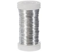 RAYHER HOBBY 2400121 Floral Wire for Flower Arrangements, Florists wire, silver, 100 m