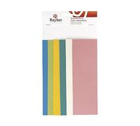 Rayher HOBBY 3102400 Decorative Wax Pastel Shades Set of 6 Decorative Wax Plates Assorted Colours 20 x 6.5 cm Wax for Decorating Candles, Candle Wax, Wax Foil