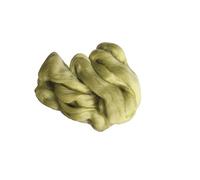 Rayher Hobby 5360079 Pure New Wool, Felt Wool, Comb Pull, Bag 50 g, Light Olive, Fairy Tale Wool