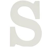 RAYHER HOBBY 62670000 MDF Letter S, White, 11 cm, Thickness 2 cm