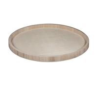 RAYHER HOBBY 62732000 Decorative Wooden Tray, Round Vanity Tray with a Diameter of 40 cm, Natural Wood
