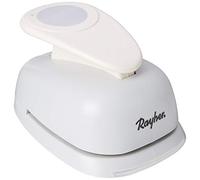 Rayher Hobby 69084000 Round/Circle Design Punch, diameter 7.60 cm - 3 inches, suitable for paper/cardboard up to 220g/m² - white