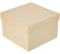 RAYHER HOBBY 71755000 FSC-Certified 100% Recycled Papier Mache Box, Square, 18.5 x 18.5 x 12 cm