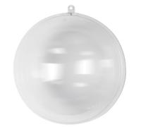 Rayher Hobby Clear Fillable Plastic Ball for Seasonal Crafts, Transparent Hanging Ball, Two-Part Bauble for Crafting and Decoration, diameter 20cm, 3945737