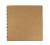 RAYHER HOBBY Spiral Bound Scrapbook with Plain White Paper Pages, Hardcover Memory Book, Square Album in the size 30x30cm, 30 Coated Pages, 8168800