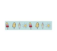 Rayher 60872000 Washi Tape Sunny Icecream, Paper, Assorted Colours, 15mm, Rolle 10m