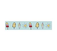 Rayher 60872000 Washi Tape Sunny Icecream, Paper, Assorted Colours, 15mm, Rolle 10m
