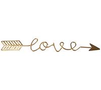 RAYHER HOBBY Wire Love Arrow Sign for Crafting and Wreath Making, Golden Love Letters for Wedding Decorations, Wall Art Lettering, gold, 24x3.2cm, 46199616