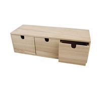 RAYHER HOBBY Wooden Organizer with Pull-out Drawers, 3-Drawer Storage Box, Natural Wood, 37.5 x 13 x 11.5 cm, 6190300